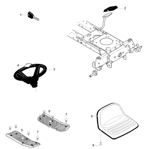 Customer Spec Diagram and Parts List for 42581X58A 2001 Briggs and Stratton Lawn Tractor